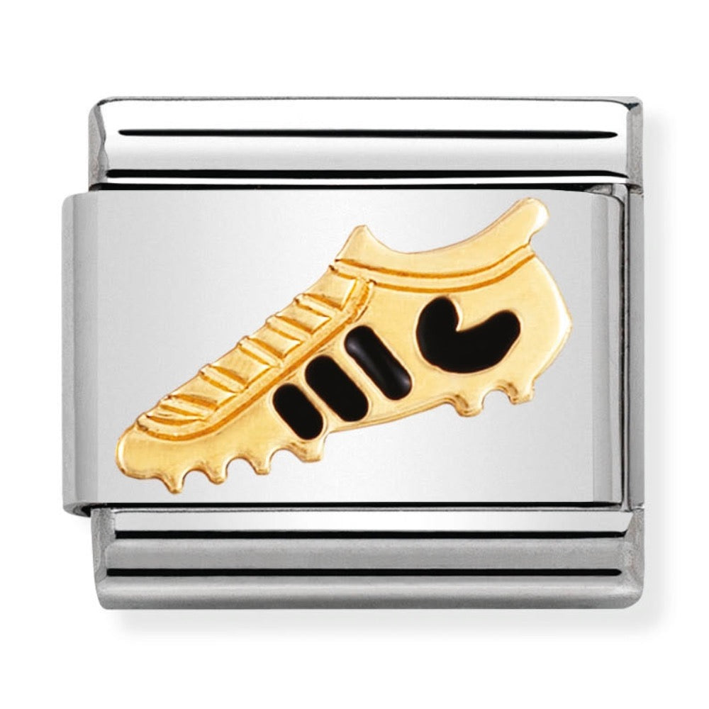 Classic Gold Enamel Football Boot