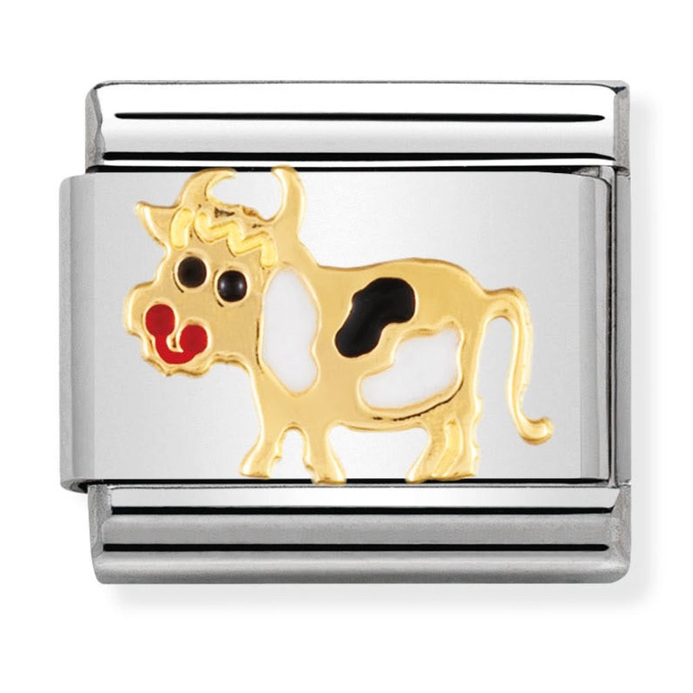 Classic Gold  Enamel Cow