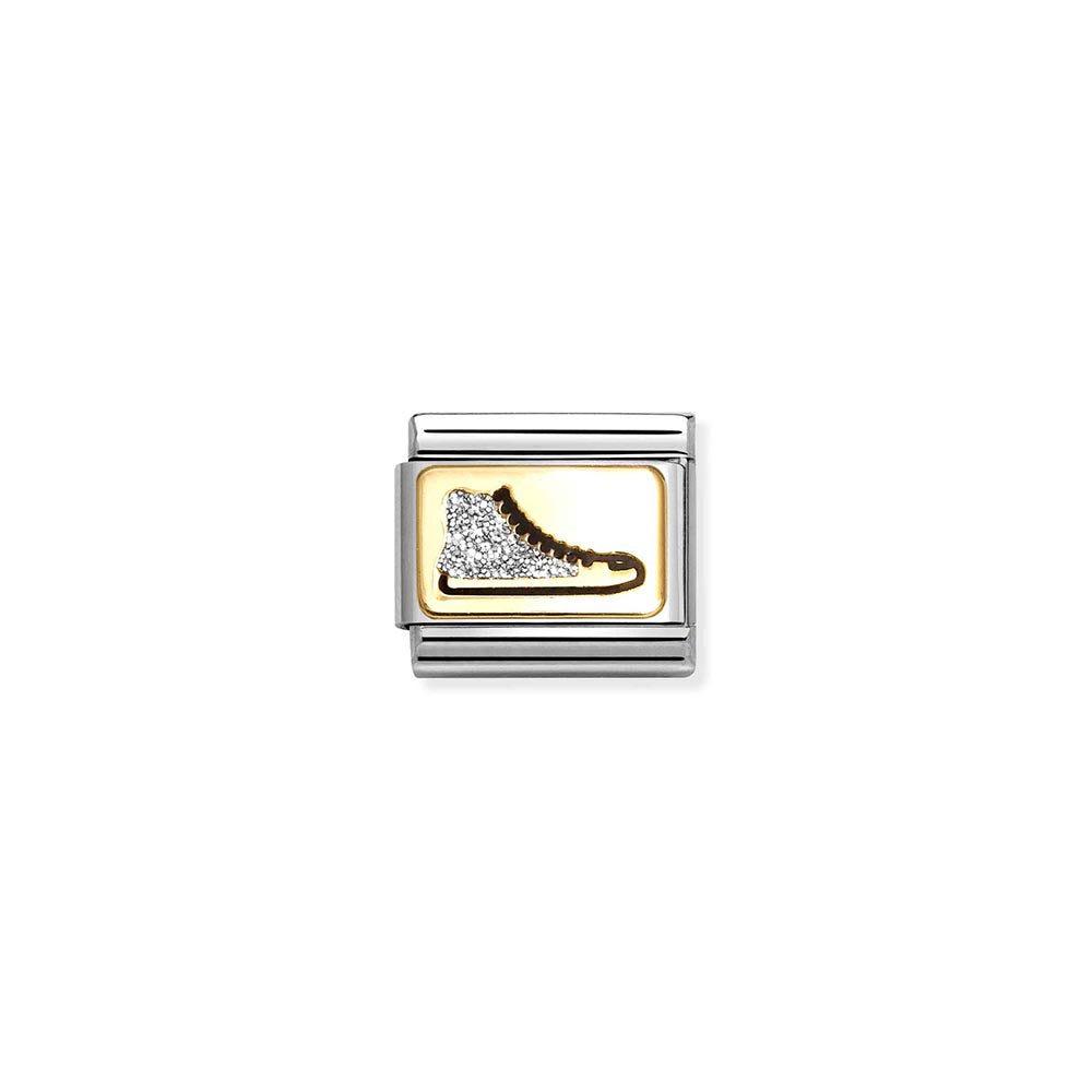 Classic Gold Silver Glitter Shoe Charm