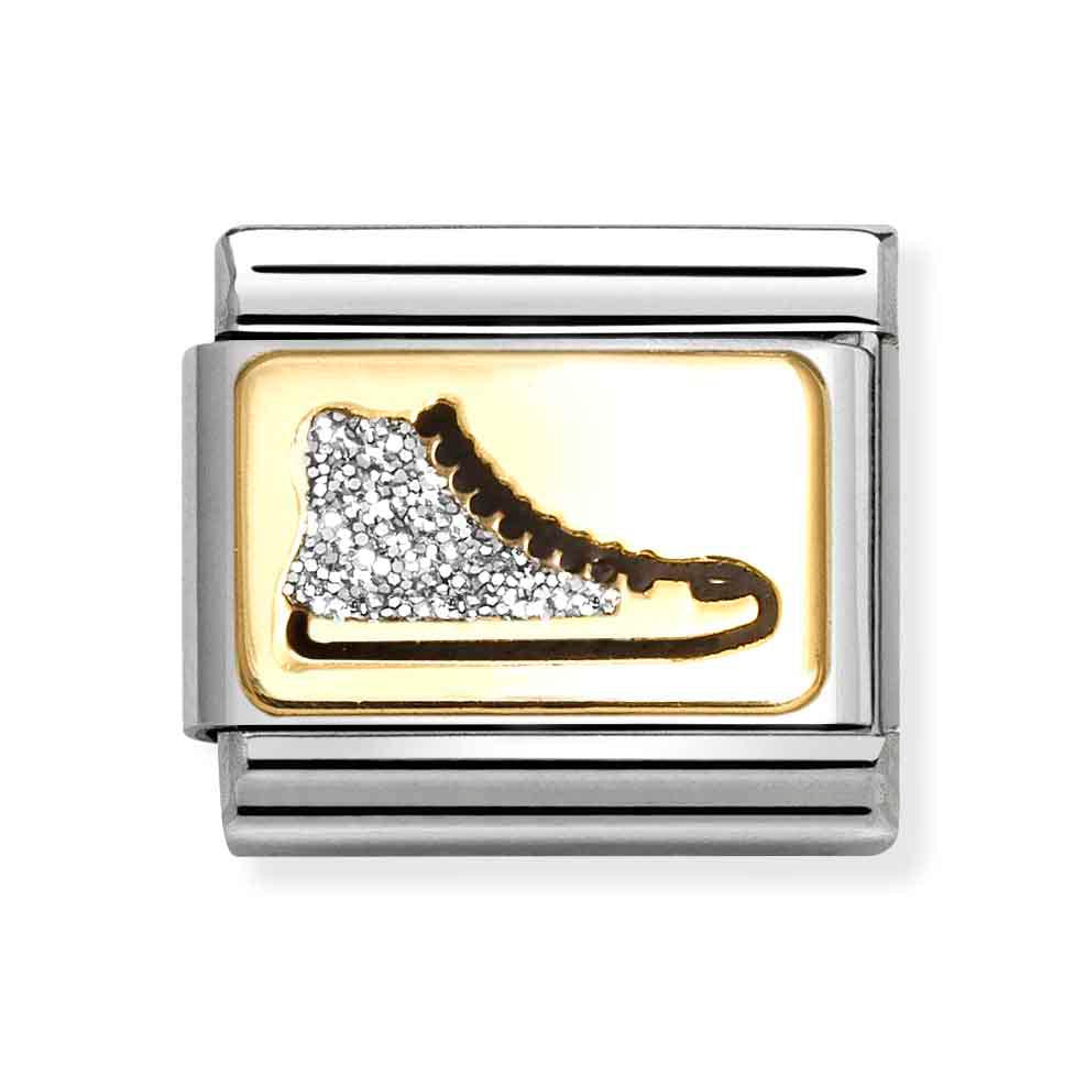 Classic Gold Silver Glitter Shoe Charm