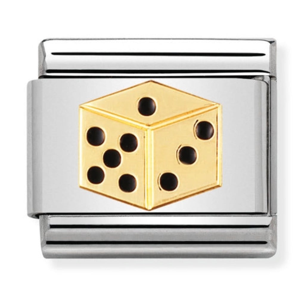 Classic Gold  Enamel Dice