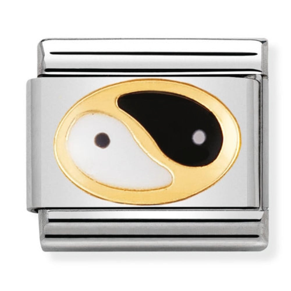 Classic Gold  Enamel Ying Yang