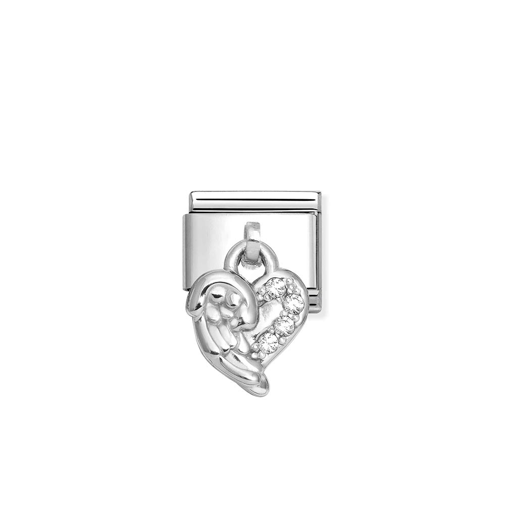 Silvershine Stone Set Drop Charm