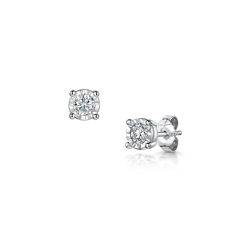 Diamond Illusion Set Earrings 0.50cts