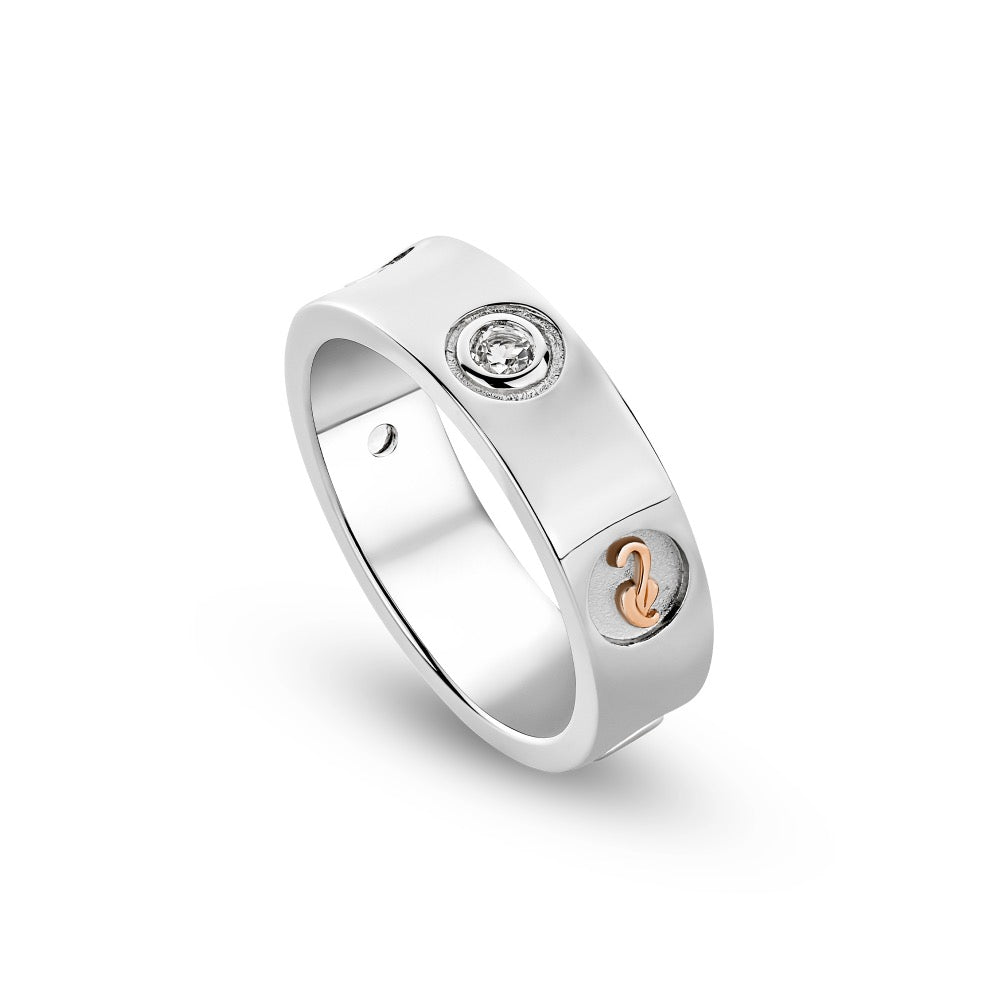 Insignia Sterling Silver Band Ring with Topaz