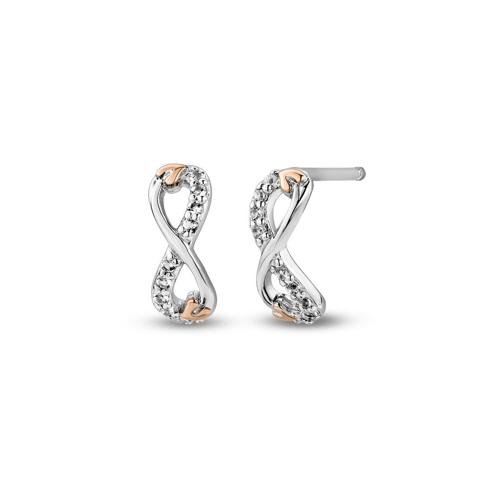 Tree of Life® Sterling Silver Infinity Stud Earrings with Topaz