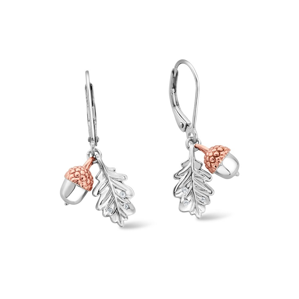 Royal Clogau® Oak Silver Drop Earrings