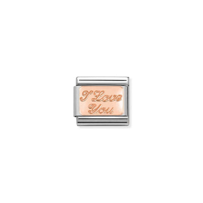 Rose Gold I Love You Charm