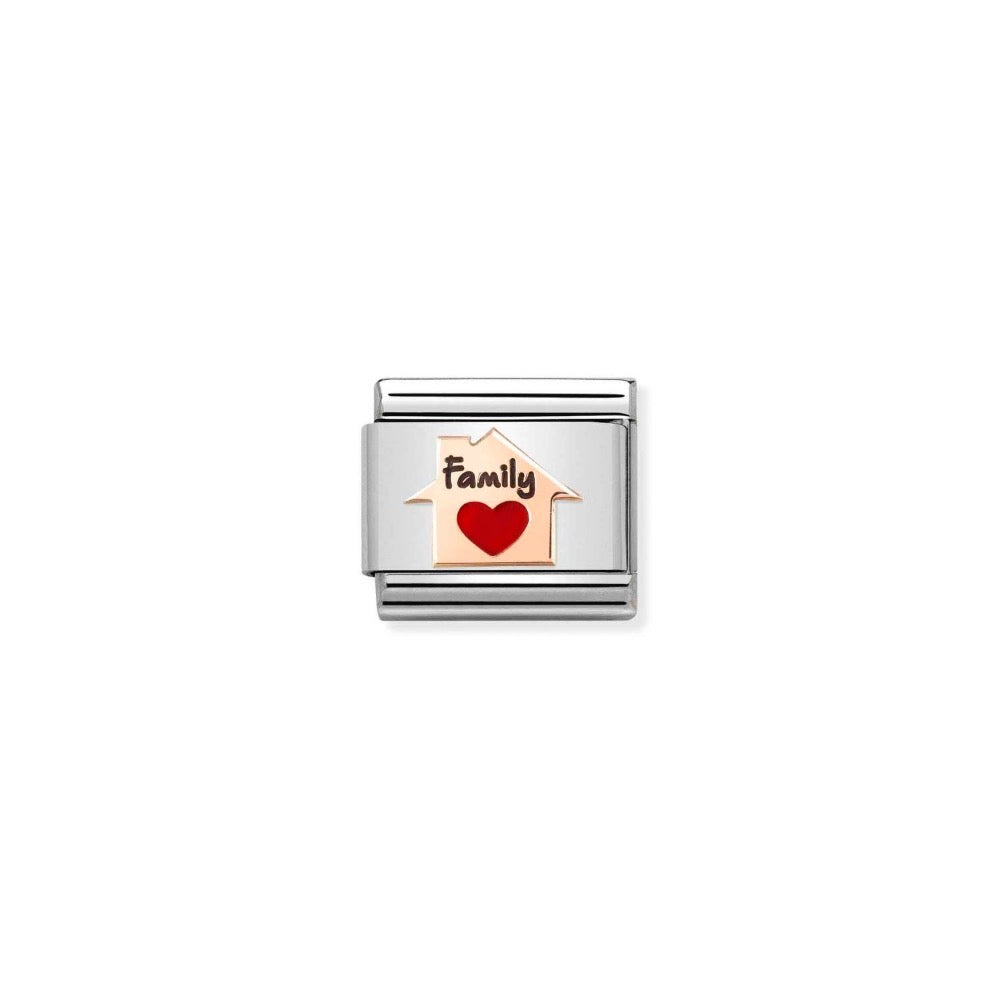 Rose Gold Family House Charm