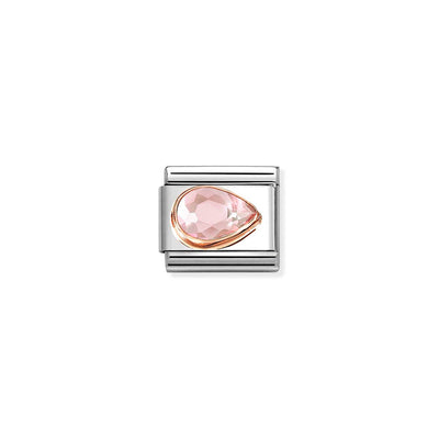 Rose Gold Stone Set Charm