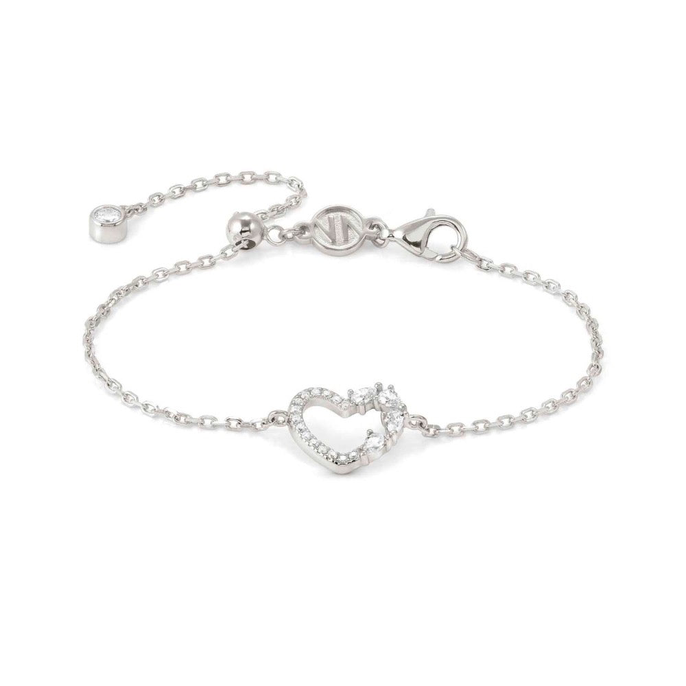 White CZ Heart Bracelet Sterling silver