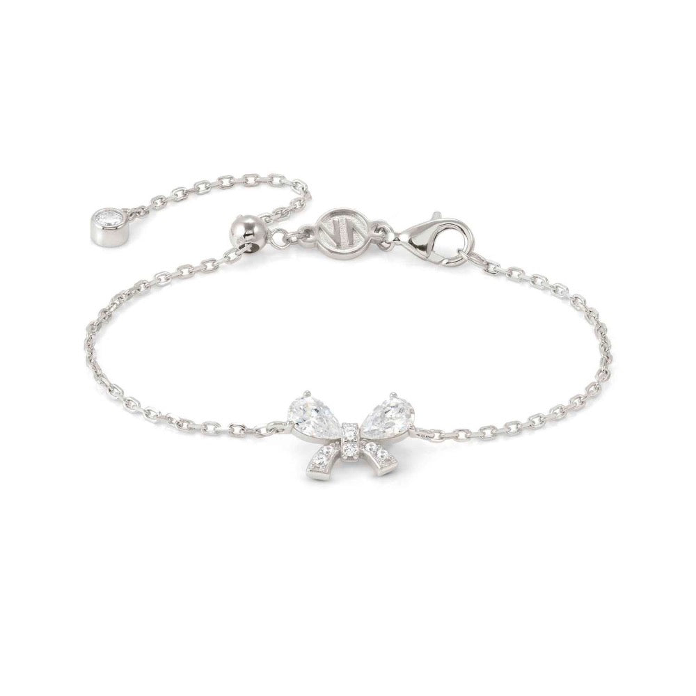 White CZ Bow Bracelet Sterling silver