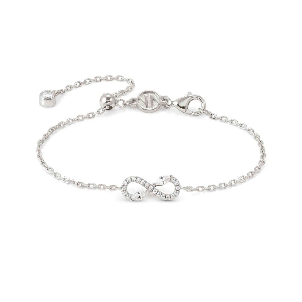 White CZ Infinity Bracelet Sterling silver