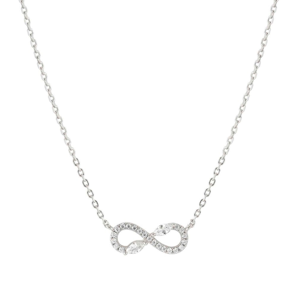 White CZ Infinity Necklace Sterling silver