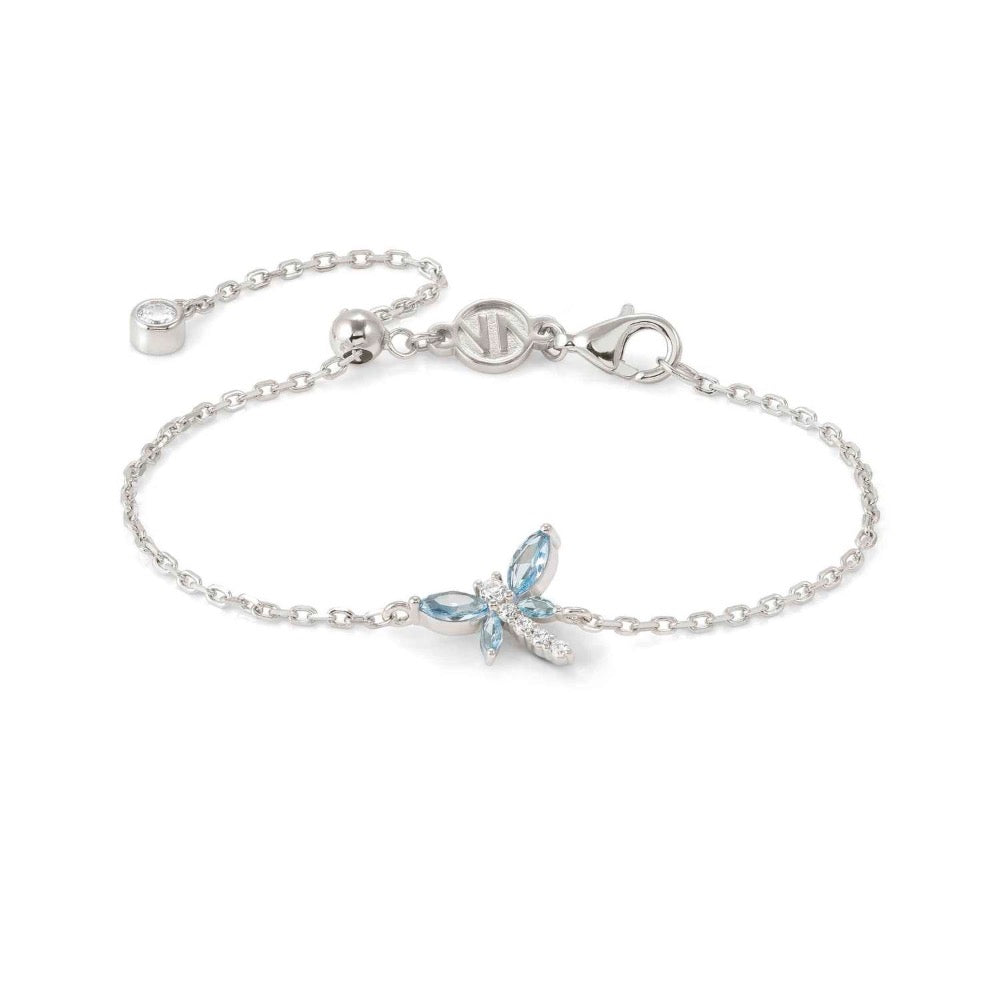 Blue CZ Dragonfly Bracelet Sterling silver