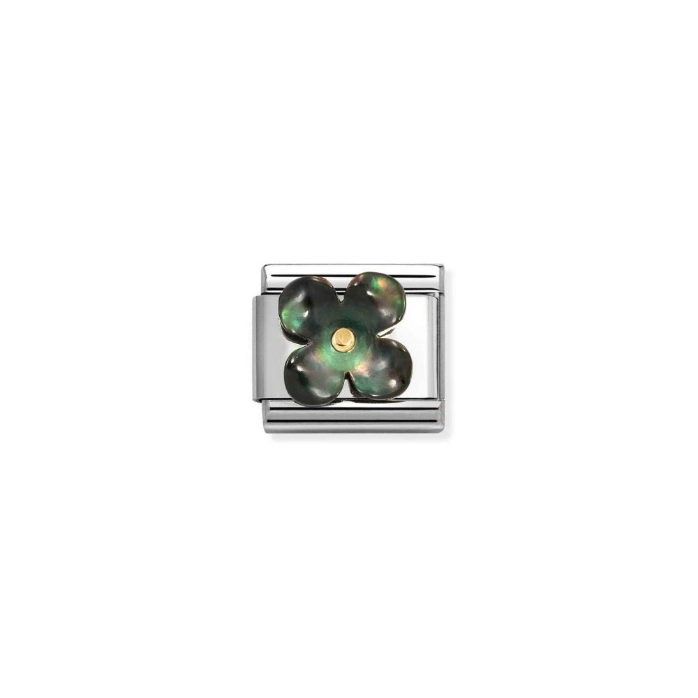 Black M.O.P Flower Charm