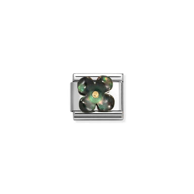 Black M.O.P Flower Charm