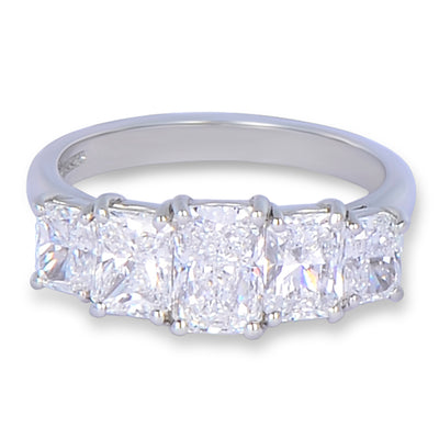 Radiant Cut Diamond 5 stone Ring N.V. £15,600