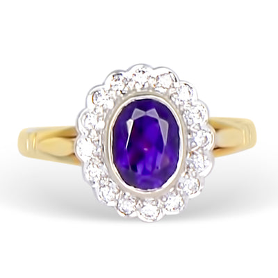 18ct Amethyst & Diamond Ring N.V. £1300