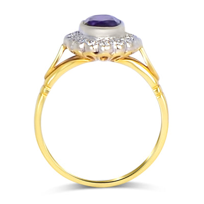 18ct Amethyst & Diamond Ring N.V. £1300