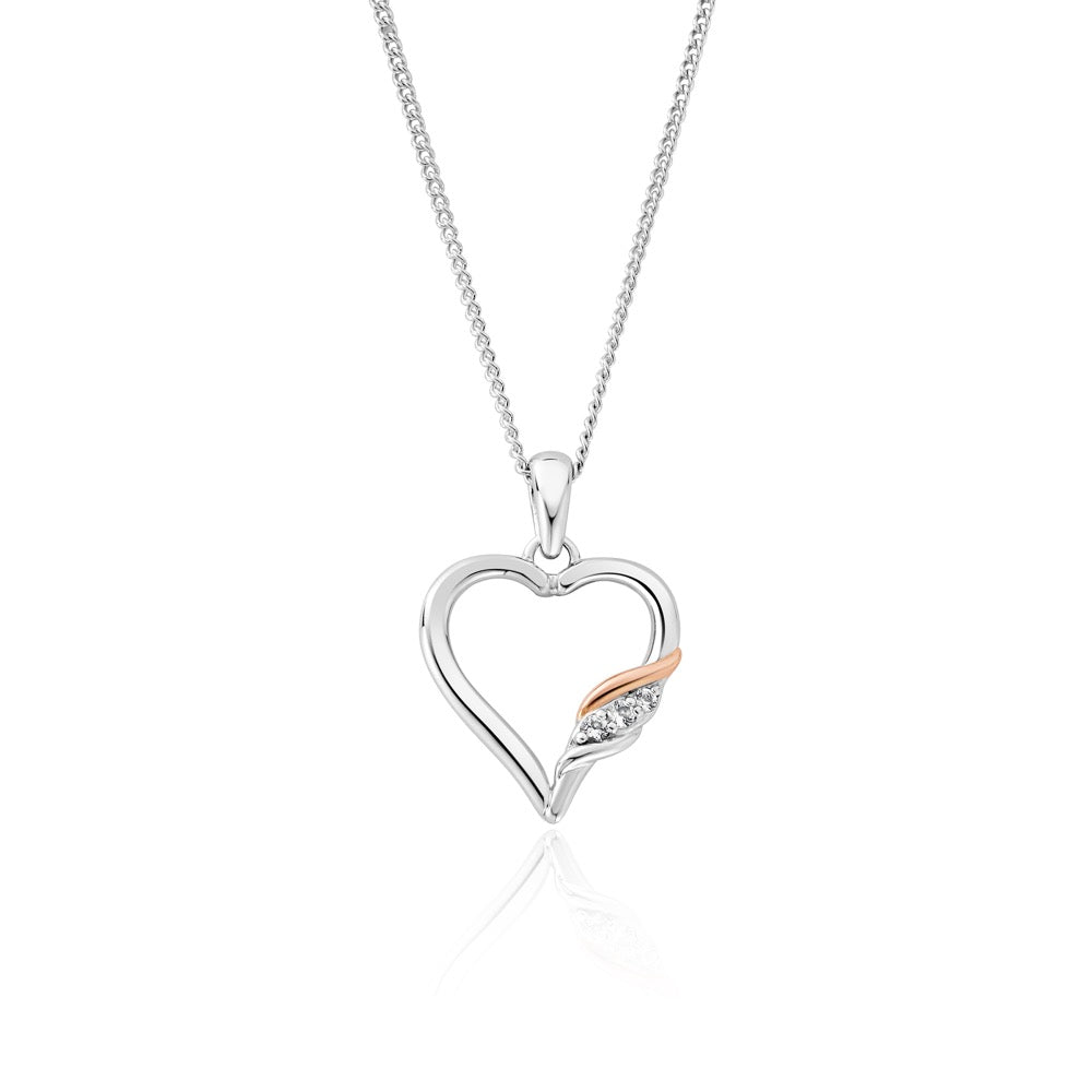 Past Present Future® Heart Silver Pendant