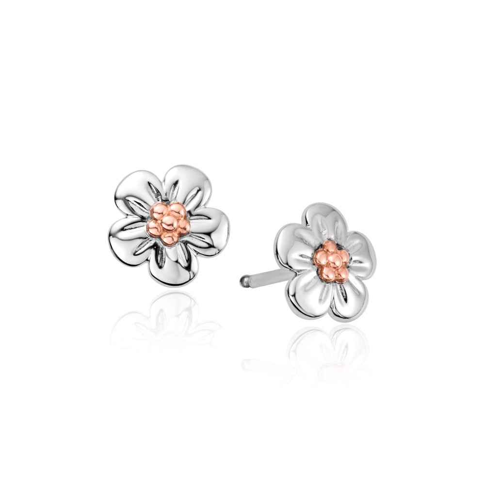 Forget Me Not Silver Stud Earrings