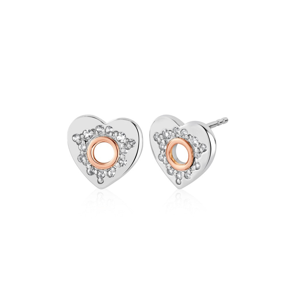 Cariad® Sparkle Silver Stud Earrings