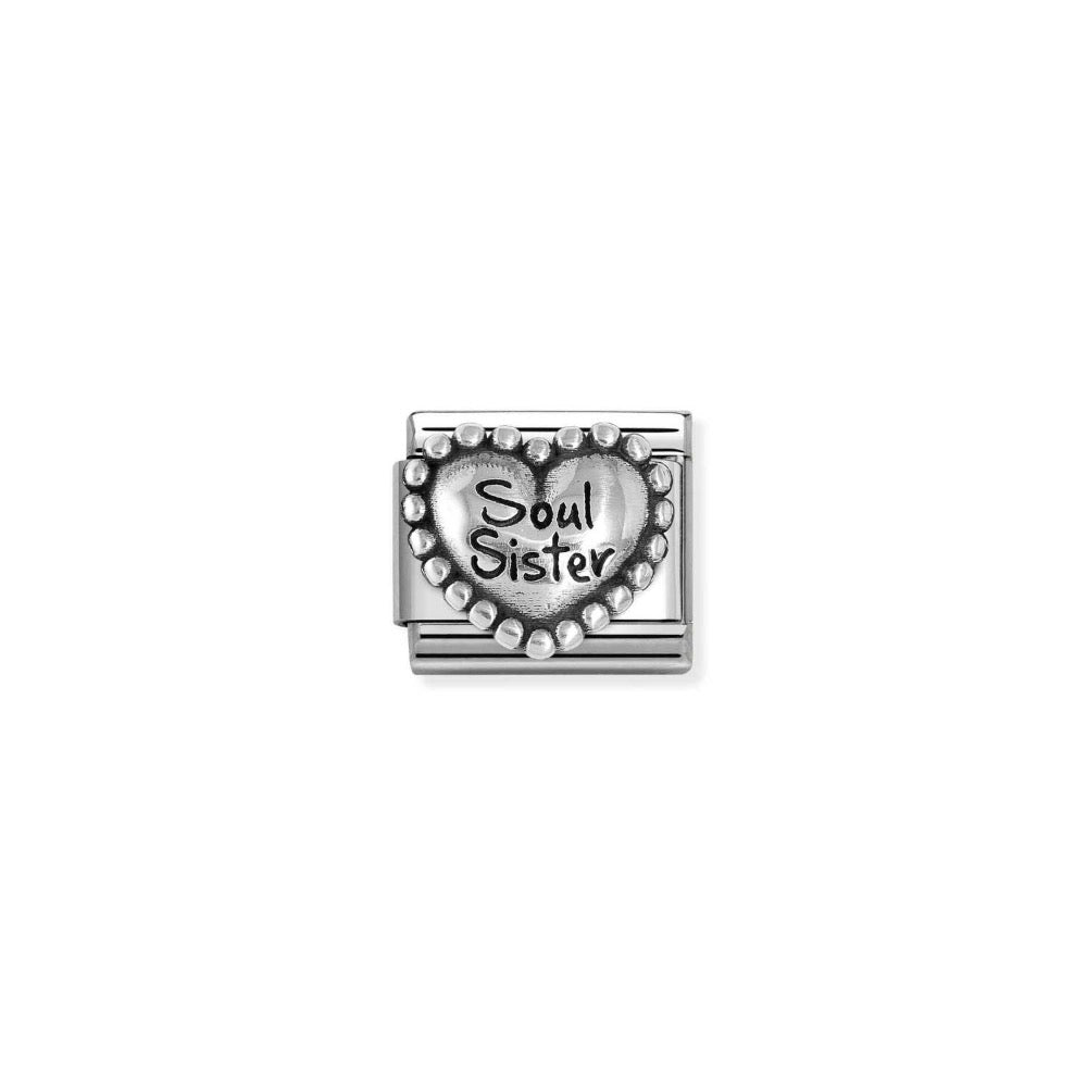 Silvershine Heart Soul Sister Charm