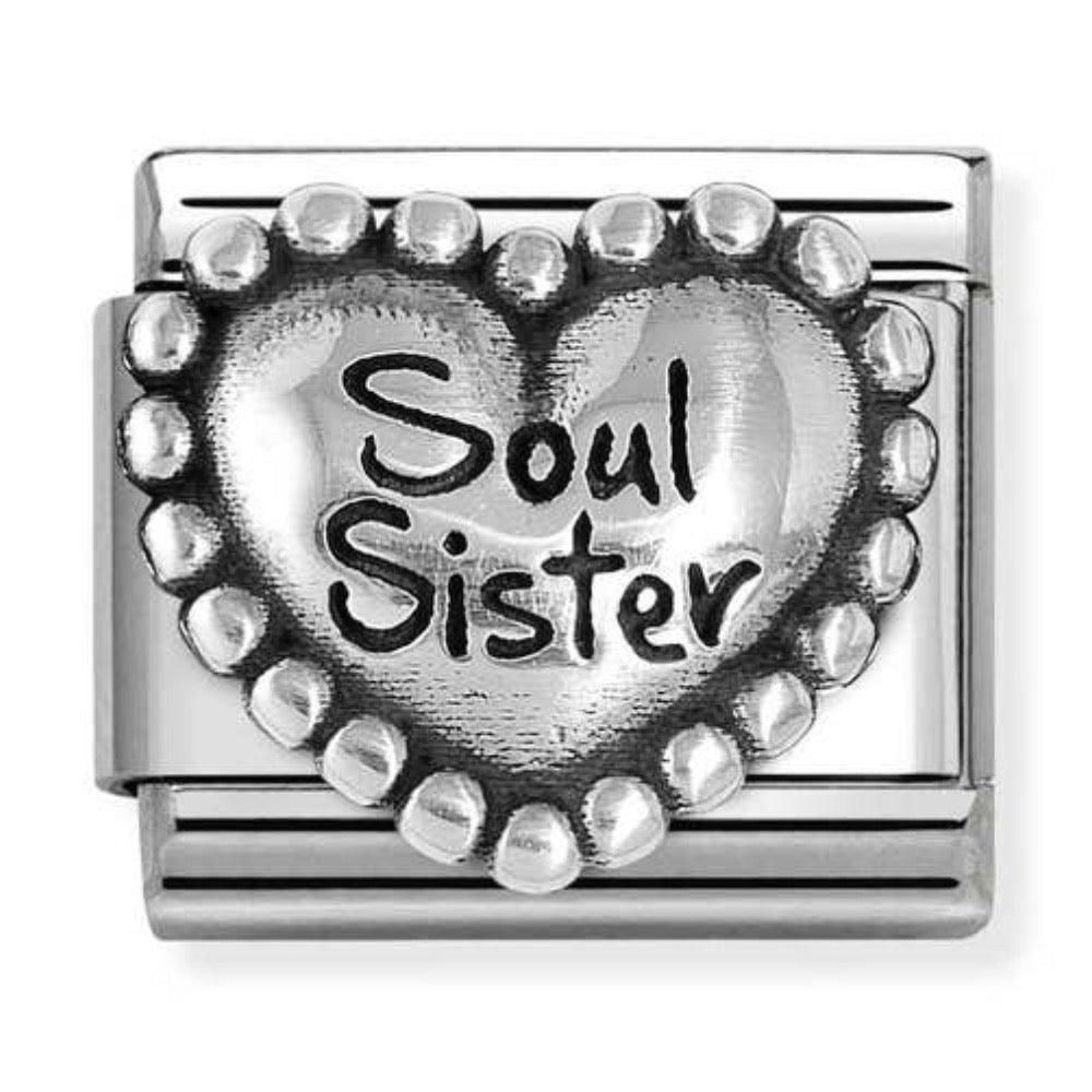 Silvershine Heart Soul Sister Charm