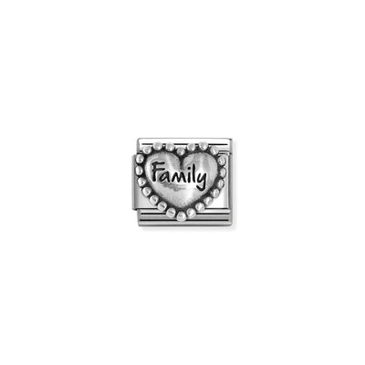 Silvershine Heart Family Charm