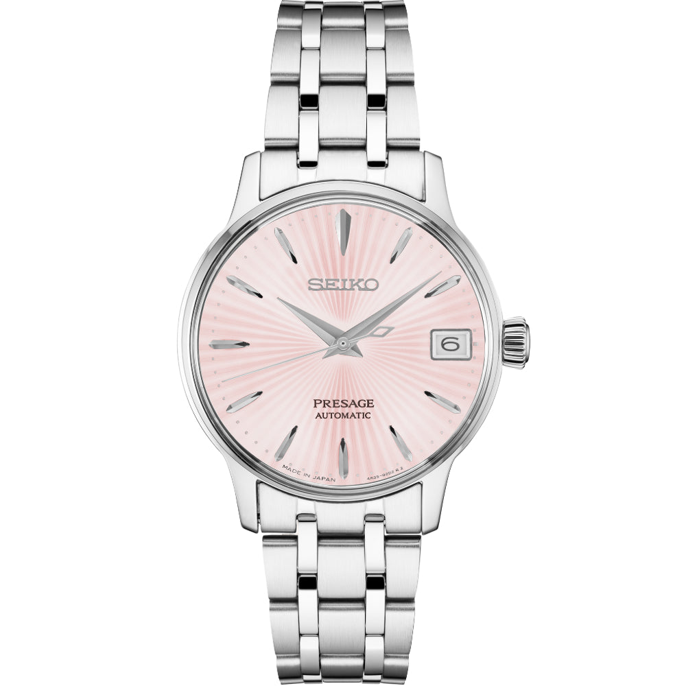 Presage Cocktail Time Cosmopolitan 34mm Ladies Watch Pink