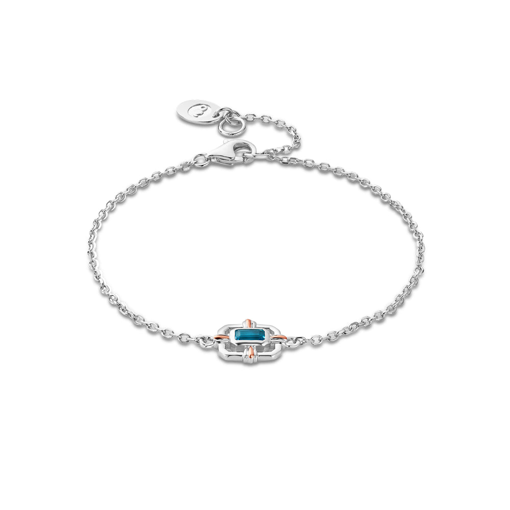 Enchanted Gateways Silver and Swiss Blue Topaz Bracelet