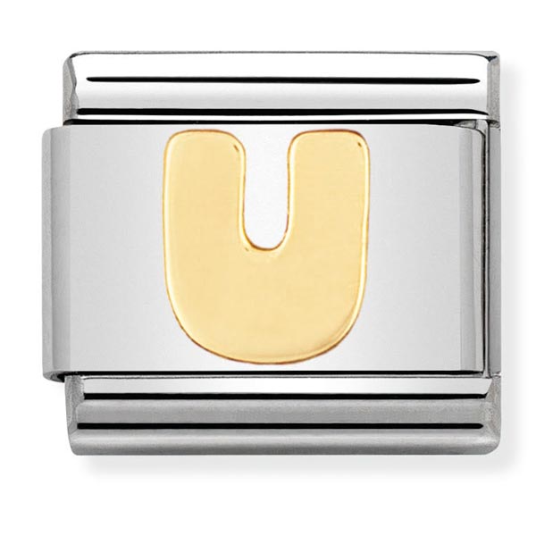 Classic Gold Letter U Charm