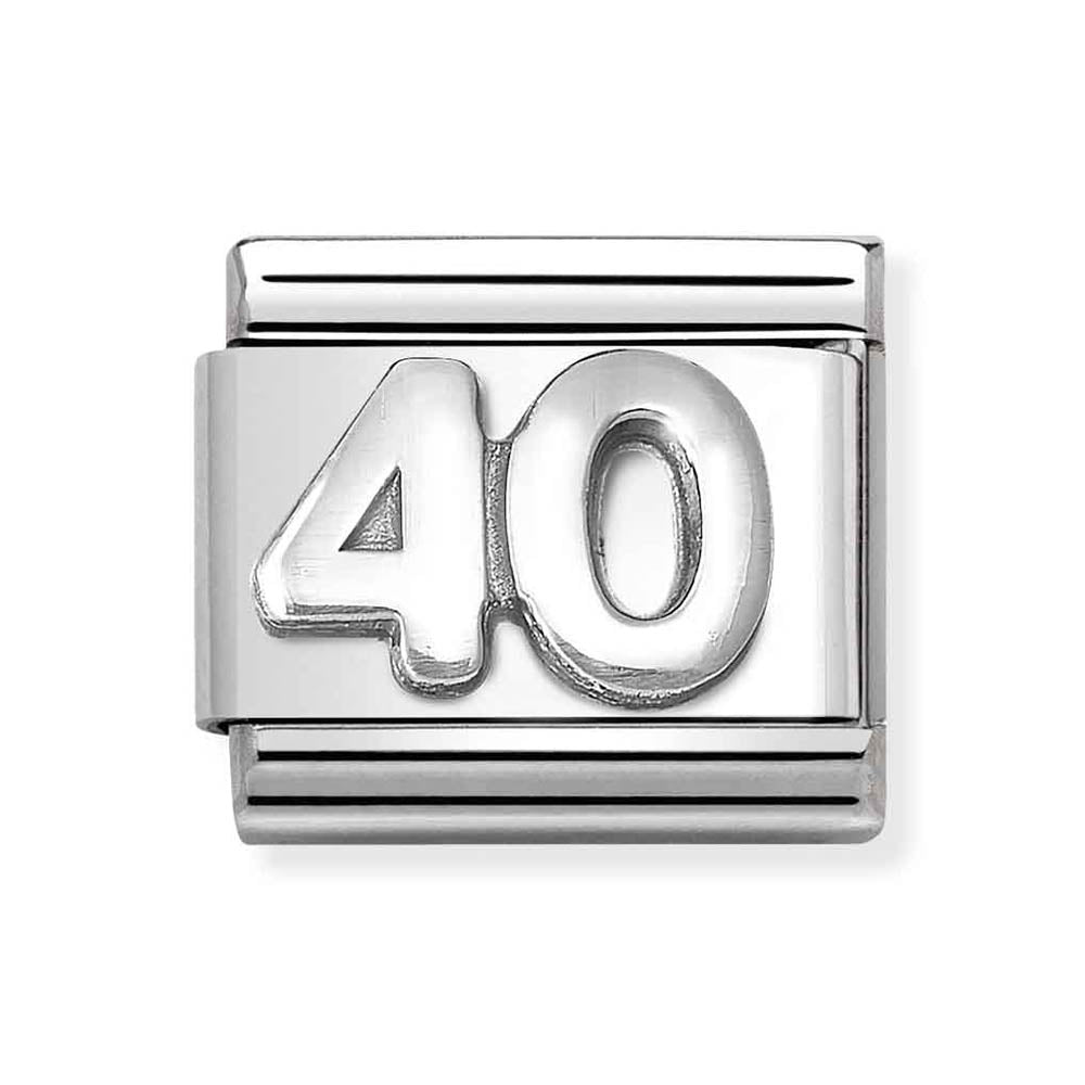 Silvershine "40" Charm