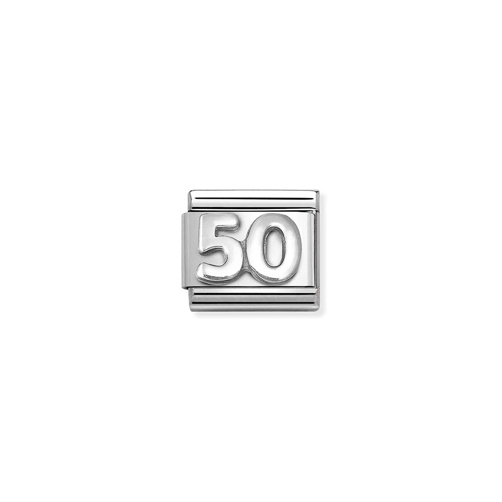 Silvershine "50" Charm