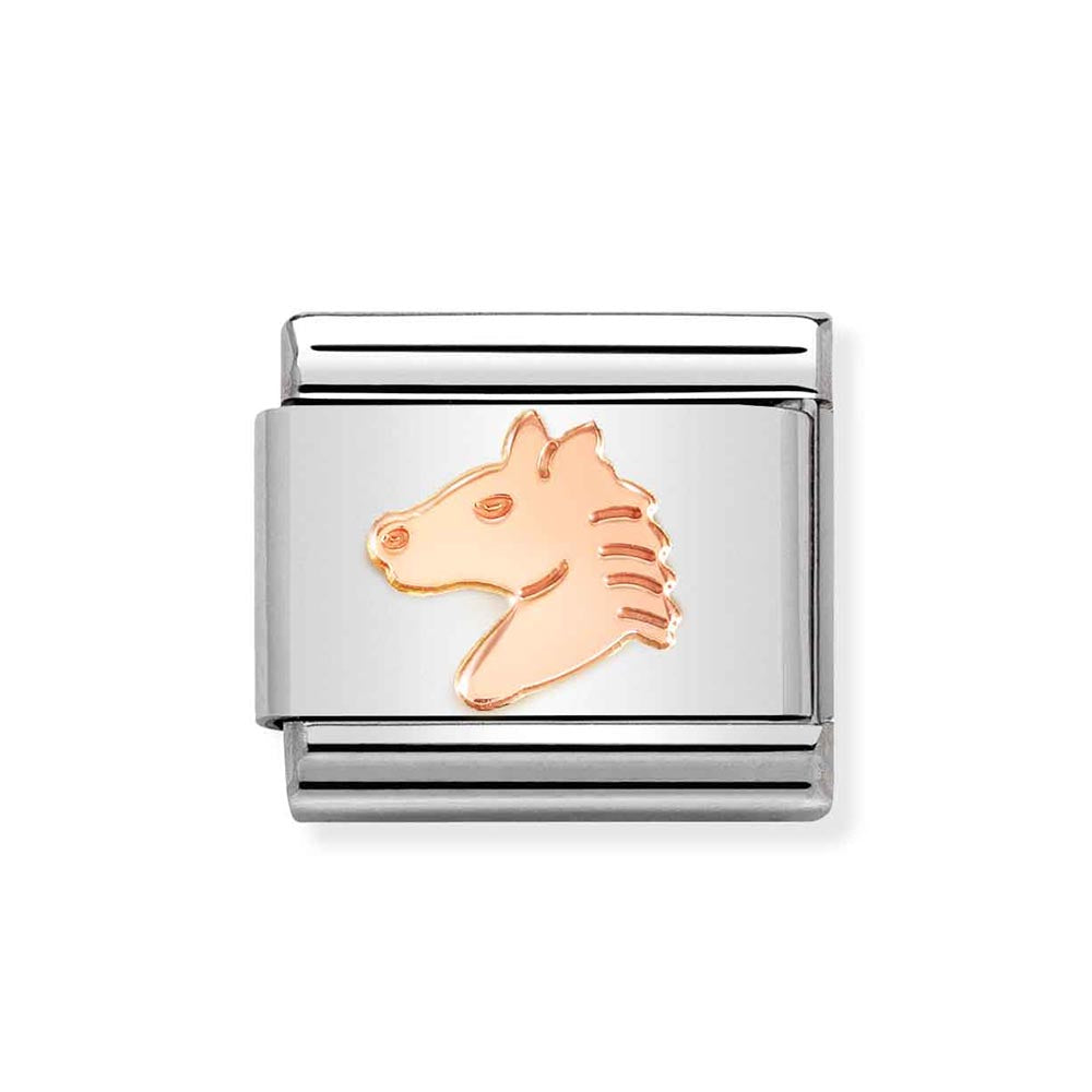 Nomination Rose Gold Horse Charm