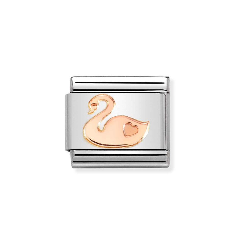 Nomination Rose Gold Swan Charm