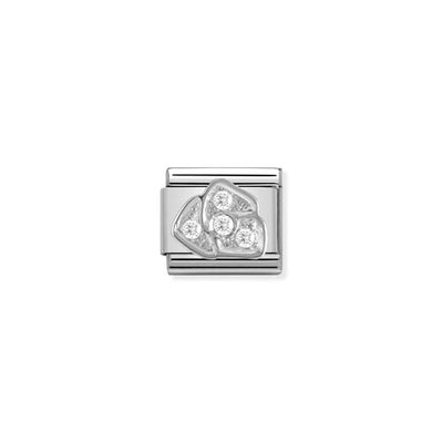 Silvershine CZ Flower Charm